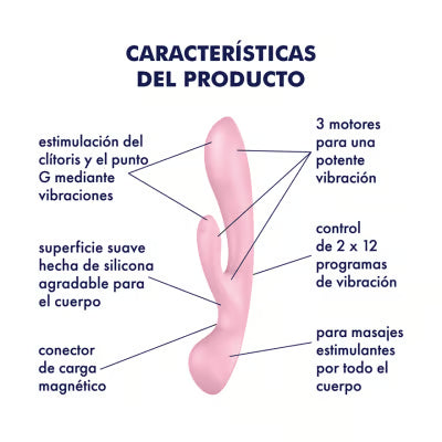 Vibrador 2 en 1 Triple OH • Satisfyer